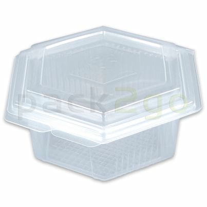 Haushaltsboxen sechseckig mit Deckel - 1500ml