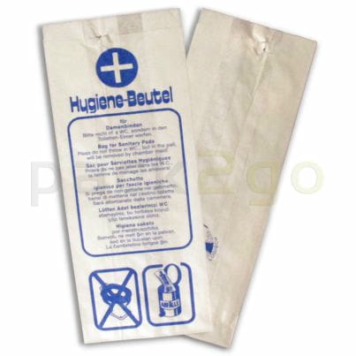 Hygienebeutel aus Papier, weiß (Damenhygienebeutel)