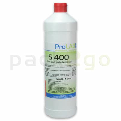 S-400 - Urin-/ Kalksteinlöser flüssig (ProLAB) für Pissoirs, Keramikbecken - 1L-Flasche