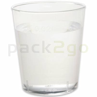 Einweg-Schnapsglas, 2 cl, Plastikbecher glasklar für Shots & Party-Drinks