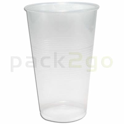 Plastikbecher, transparent klar, PP Kunststoff-Trinkbecher (Kaltgetränkebecher) -  0,25/0,3l
