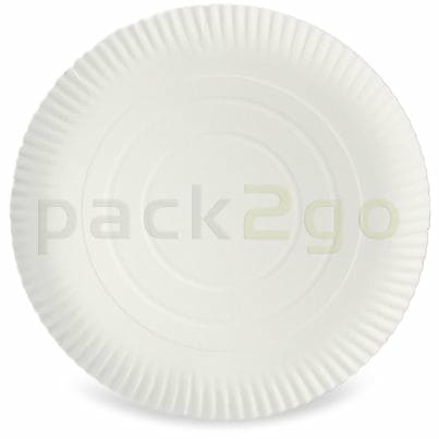Pappteller rund Ø 32cm groß, 2cm hoch, unbeschichtet, Frischfaser, Pizzateller