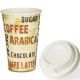 SPARSET - Coffee To Go Kaffeebecher "Barista" - 12oz, 300ml, Pappbecher mit weißem Deckel