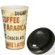 SPARSET - Coffee To Go Kaffeebecher "Barista" - 12oz, 300ml, Pappbecher mit schwarzen Deckel