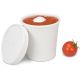 Soup-to-go-container, extra sterke kartonnen bekers met condensdeksel voor soepbars - 16oz/400 ml