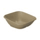 Schale aus Bagasse, quadratisch (kompostierbar), "Be Pulp" - schräg, 19x19cm