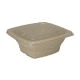 Schalen van bagasse, rechthoekig (composteerbaar), "Be Pulp" - 18x18cm, 1000ml