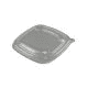 Deckel RPET für Schale aus Bagasse, qaudratisch, "Be Pulp" - 13x13cm