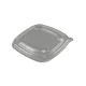 Deckel RPET für Schale aus Bagasse, qaudratisch, "Be Pulp" - 13x13cm