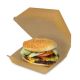 Hamburgerbox met klapdeksel bruin - grote hamburgerbox van karton