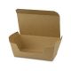 Kompostierbare Snackbox mit Klappdeckel "Eco-Friendly" braun - 125x65x50mm