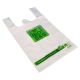 Kompostierbare Hemdchentragetasche „Bio Bag“ aus PLA, weiß 25+12x45cm