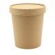 Kompostierbarer Soup To Go-Container, Ø98mm braun - 16oz/400ml
