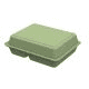 Mehrweg Menübox "ToGo" Large, 2-geteilt aus PP, grün - 25,2x20,3x8,4cm, 1200ml
