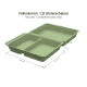 Mehrweg Menübox "ToGo" Large, 2-geteilt aus PP, grün - 25,2x20,3x8,4cm, 1200ml