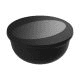 Mehrweg Foodbowl "ToGo" + Deckel, rund aus PP, schwarz - Ø17,2x8,2cm, 1000ml