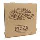 Pizzakarton "Fresh & Tasty" aus Kraftpapier, braun - 30x30x4cm