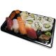 Sushi Verpackung inklusive Deckel, Sushi-Box To Go-Tray, schwarz, groß