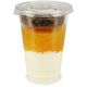 Clear cups, smoothie-bekers, - 16oz, 0,4 l - plastic bekers PET