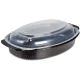 Bolvormige deksel voor PP-magnetronschalen 234 x 160 mm - glashelder