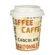 VOORDEELSET - Coffee To Go koffiebekers "Barista" - 8oz, 200ml, kartonnen bekers met witte deksel