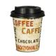 VOORDEELSET - Coffee To Go koffiebekers "Barista" - 8 oz, 200ml, kartonnen bekers met zwarte deksel