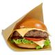Snacktasche / Hamburgertasche, 2-seitig offen, groß, Kraftpapier - braun