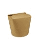 SmartServ-Box - runde Faltbox Pappe braun - 16oz/500ml für Pasta, Döner, Asia