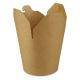 SmartServ doos - ronde vouwdoos karton bruin - 16oz/500ml voor pasta, kebab, Azië