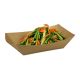 Foodtray aus Recycling-Papier (kompostierbar), braune Snackschale - 128x76x45mm