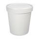 Soup-to-go-container, extra sterke kartonnen bekers met condensdeksel voor soepbars - 16oz/400 ml