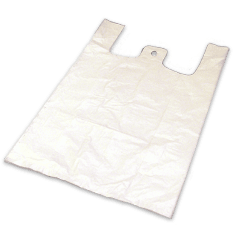 Tüten 13my Plastiktüten Tragetaschen 30x18x55cm Weiß Hemdchentragetaschen 
