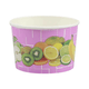 Eisbecher mit "Früchte" Motiv, 220ml, pink - Hartpapier Becher aus Pappe