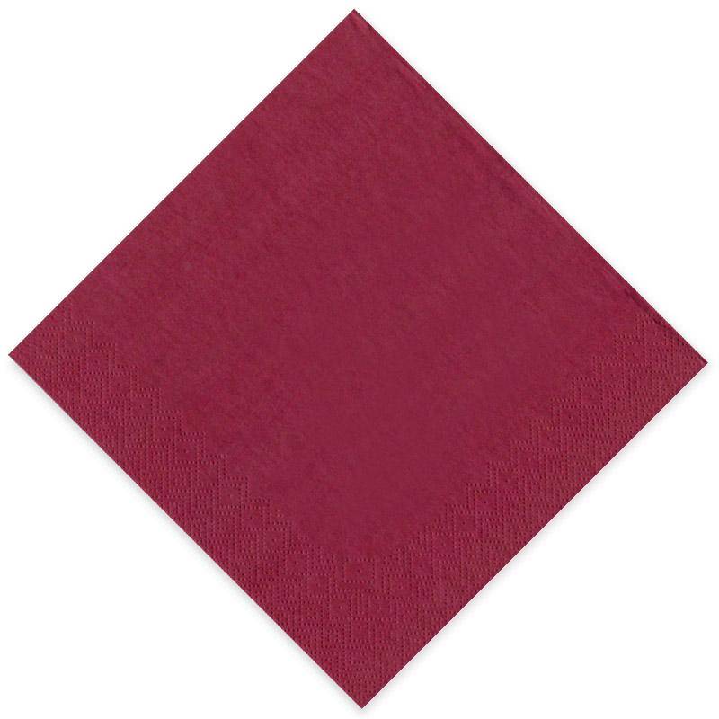 Serviette Gourmet 40x40cm 1/4 Falz bordeaux - einzeln