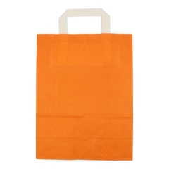 Orange Papiertragetaschen 22+10x28cm