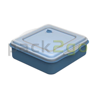 Mehrweg Universalbox rot mit Dampfdeckel geschlossen