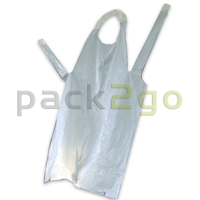 Einweg-Schürzen, PE-Kunststoff, weiß Einwegbekleidung transparent,75x125cm