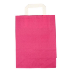 Pinke Papiertragetaschen 22+10x28cm