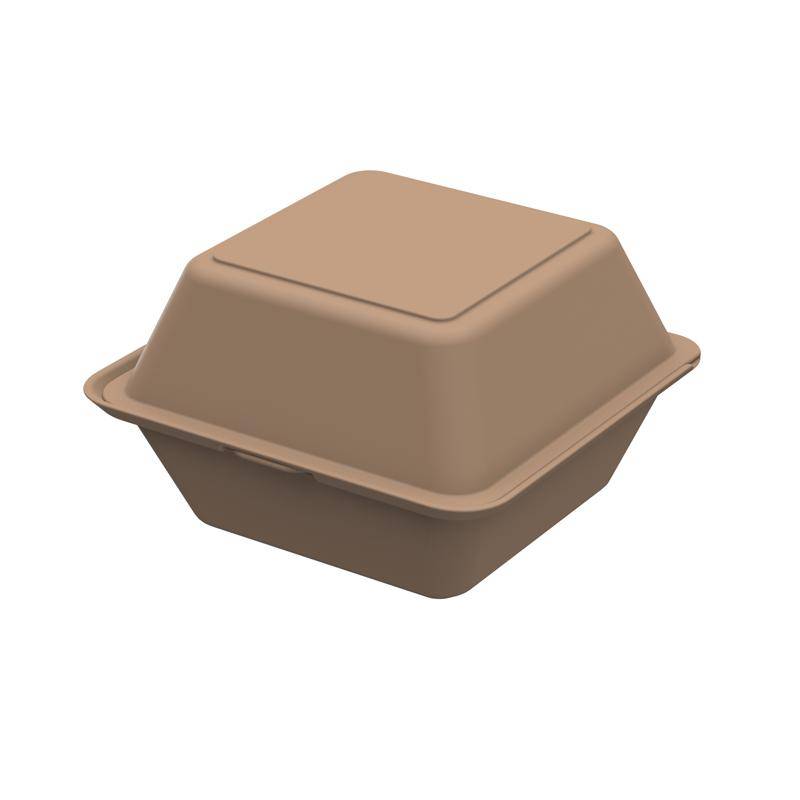 Mehrweg Burgerbox braun geschlossen