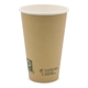 Composteerbare koffiebekers "Just Leaf brown", coffee-to-go-beker - 16oz, 400ml