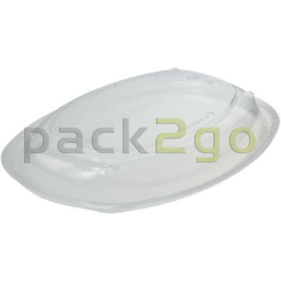 Bolvormige deksel voor PP-magnetronschalen 234 x 160 mm - glashelder