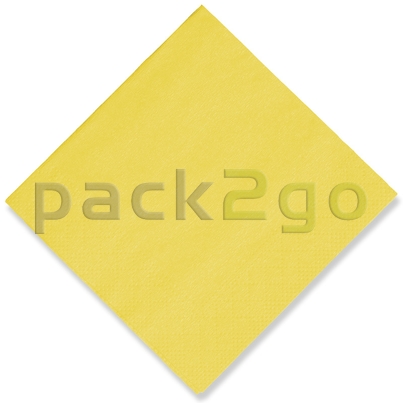 Tissue-Servietten, 24x24 1/4, 3-lagig - sonnengelb - Cocktailservietten farbige