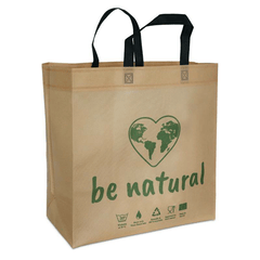 Permanent Tragetassche "be natural", beige, 40+20x40cm