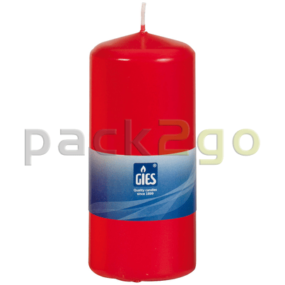 Stumpenkerzen (GIES) 13cm hoch Ø 58mm - rot