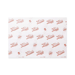 Burger-Papier "Eco-Friendly" (unbeschichtet), rot - 25x37cm