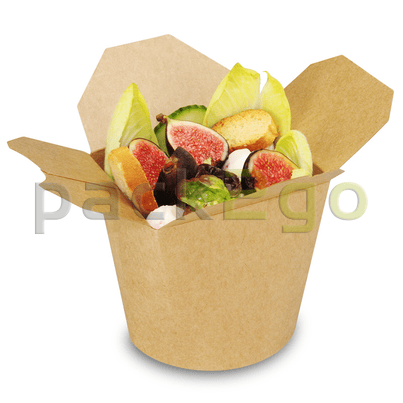SmartServ-Box - ronde Azië/Kebab vouwdoos karton bruin - 26oz/750ml