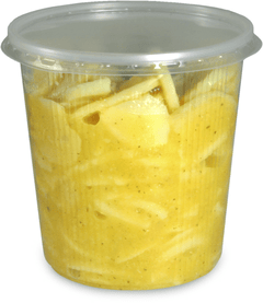 Feinkostbecher, Verpackungsbecher mit Deckel, PP, rund (Kombipack) - 500ml
