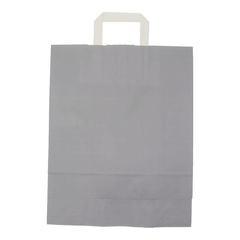 Papiertragetaschen 32+12x40cm grau