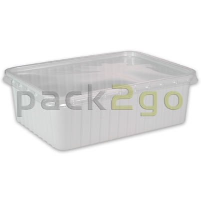 Maxi-Verpackungsbecher, weiß, eckig