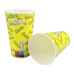 Gelber Kaltgetränkebecher "Shake" 400ml - Gruppe